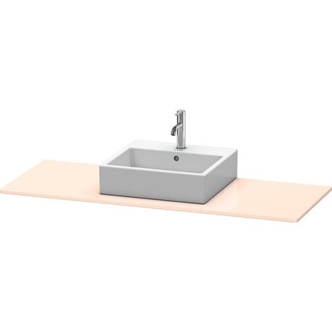 Console Duravit XSquare 060G, 1400x 550 mm, 1 foro centrale, Colore (anteriore/corpo): Albicocca Perla lacca lucida all'albicocca - XS060GM1010