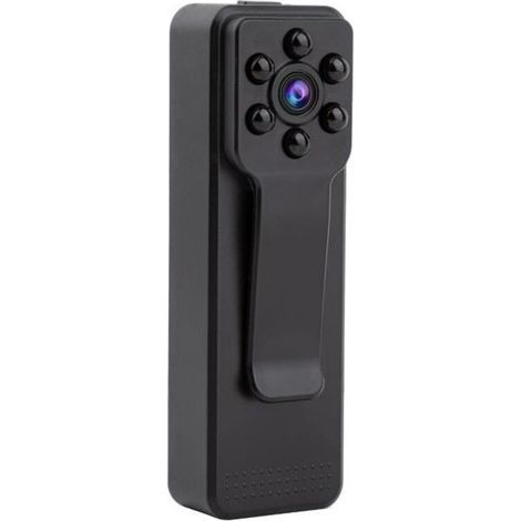 Caméra HD 1080P montée sur le corps - Portable et facile à utiliser - Enregistreur vocal intégré - Noir (1/4)