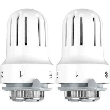 ALLIANDISTête thermostatique,2 pièces vanne de radiateur thermostatique radiateur thermostatique TRV m30x1.5 tête de remplacement de vanne de radiateur système de chauffage contrôle de la température (1/5)