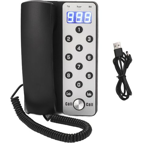 Interphone sans fil téléphone 433MHz Transmission Stable 1000m longue portée téléphone Duplex intégral pour bureau 1 unité principale (1/5)