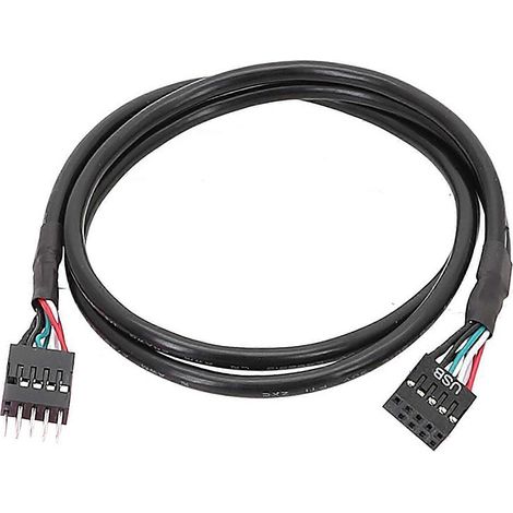 Câble de connecteur interne de carte mère USB 9 broches mâle/femelle, 20 cm/30 cm/5 cm/60 cm. (1/5)