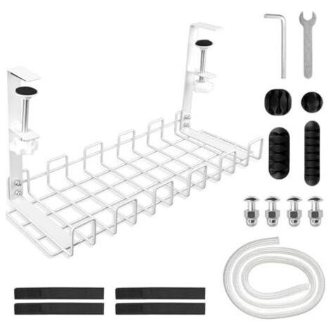 Cache Cable Bureau, Gestion Cable Bureau sans Perçage, Range Cable Bureau Kit Cable Management pour Bureau, Maison