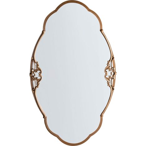 Wall Mirror Gold Metal Frame Vintage Glamour Style Hanging Decor EPANNES (1/5)