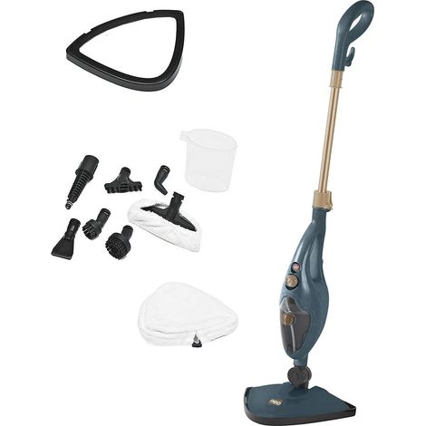Neo Dark Grey & Gold 10 in 1 1500W Hot Steam Mop Cleaner and Hand Steamer (1/5)
