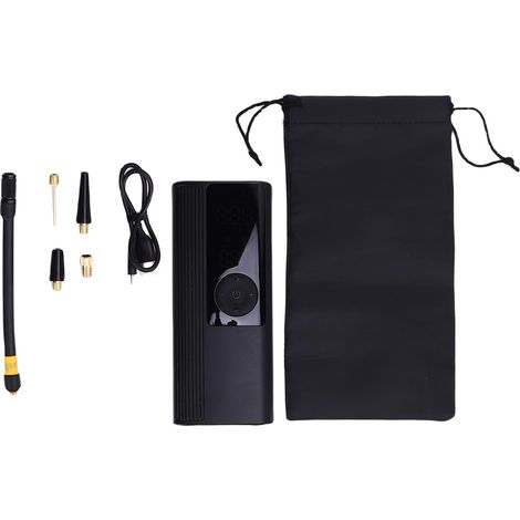 Gonfleur de pneu sans fil avec manomètre numérique, lumière LED, arrêt automatique, pompe de compresseur d'air portable pour voiture, moto, vélo (1/5)