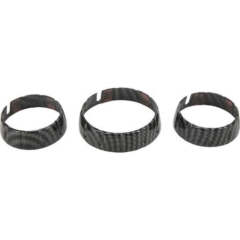 Aramox 3 piezas Embellecedores de botón de aire acondicionado estilo fibra de carbono Embellecedores de cubierta de interruptor de aire acondicionado Reemplazo de cubierta de botón de interruptor de a (1/5)