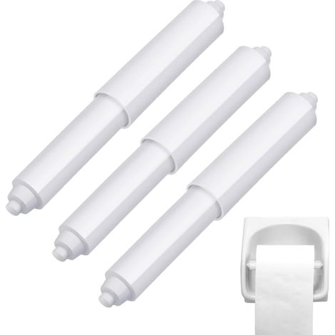 3 Pièces Porte-Papier de Toilette, Rouleaux de Papier Toilette de Rechange en Plastique à Ressort, pour Salle de Bain et Cuisine (1/5)