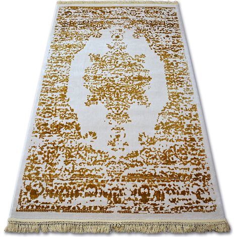 Teppich ACRYL MANYAS 192AA Elfenbein/gold Franse yellow 80x300 cm (1/5)