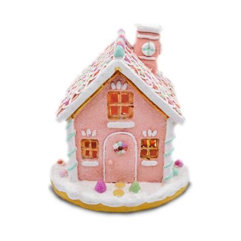 Decorazione Casa Natalizia Casetta in Resina con Luce 24 cm (1/2)