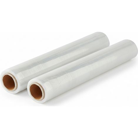 Pack and Move - Lot 2 Films Étirables - 0,45 x 100 m - Protection, Emballage, Déménagement - Anti rayures - Anti frottements - Imperméable