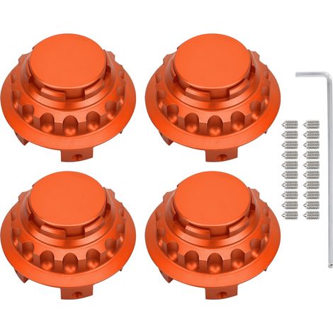 4 pièces Enjoliveurs de Roue 3 Branches A1714000025 Compatible Mercedes Benz Classe A C E SLK Orange (1/5)