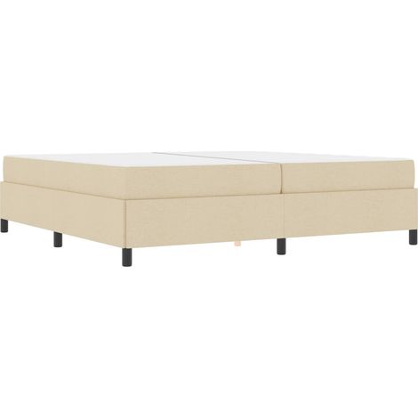 Maison Exclusive - Letto a molle con materasso Crema 200 x 200 cm Tessuto