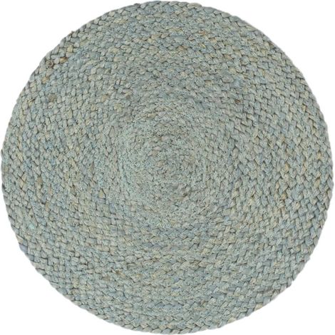 Napperons 4 pcs Vert olive Plain 38 cm Rond Jute (1/4)