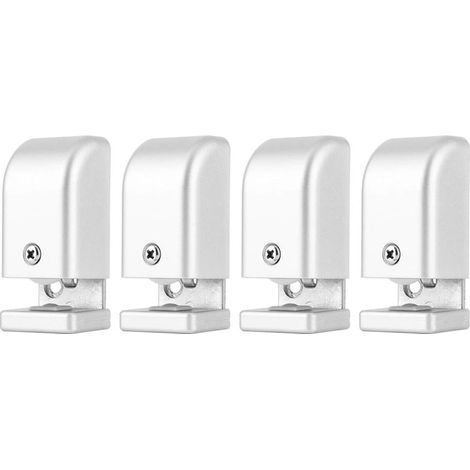 4 pcs guide de sol pour porte en verre, inox, réglable (1/5)