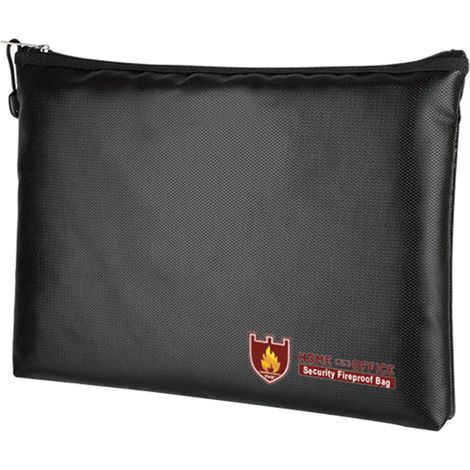 Feuerfestes Ordner Reißverschluss-Ordner Dokumentenorganisator Erweiterbares Ordner Schwarz 29cm20cm (1/5)
