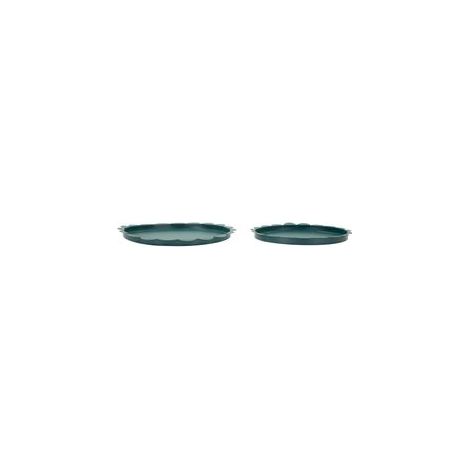 Plateau rond saturne bleu sarcelle, lot de 2 pièces, ø 33x2 - 27,5x2 (1/5)