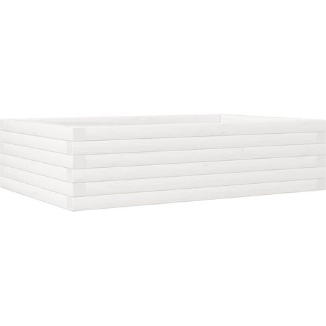 Maison Exclusive - Pflanzkübel Weiß 90x60x23 cm Massivholz Kiefer