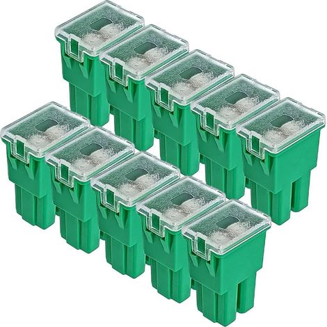 10pcs Fusibles Auto Carrés 40A Fusibles Automobiles en Forme de Boîte à Profil Standard Haut pour SUV Voitures Camions Bateaux (Type d'Insert Intérieur) (1/5)
