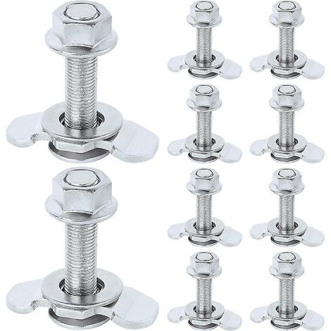 Fixations à goujons filetés pour rails en L, fixations à double goujon fileté pour rails en L, argent (1/4)