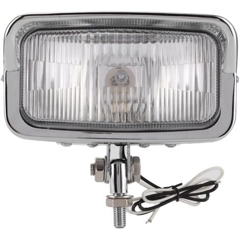 DEESSE SHOP-Phare de moto rétro carré brillant, double phare à filetage M10 pour moto et vtt, 2 pièces. (1/5)