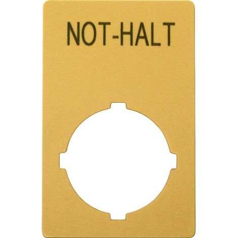 Eaton M22-XZK1-D99 Targhetta (L x A) 33 mm x 50 mm NOT-HALT Giallo 1 pz. (1/2)