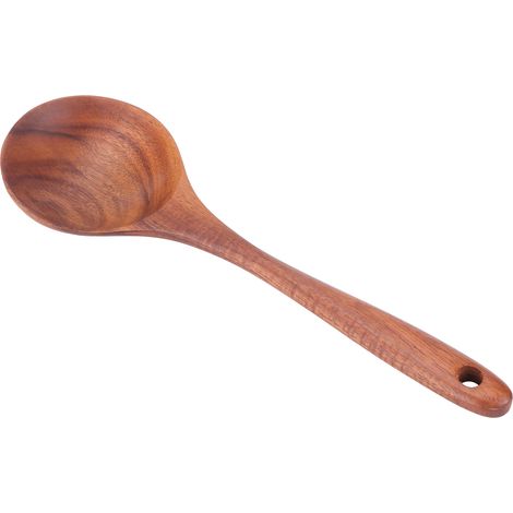 Cuillère en Bois de Teck pour Cuisson Anti‑Adhésive, Mélange et Remuement Beurre – Ustensile de Cuisine (1/5)