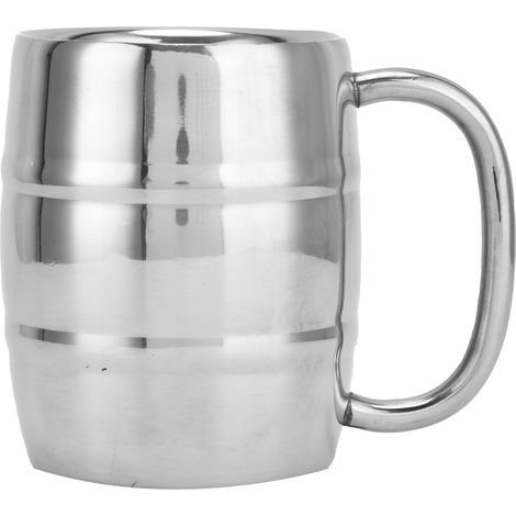 Tasse à bière isotherme 300ml en acier inoxydable 304 double paroi avec poignée pour bar à domicile