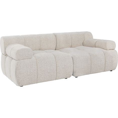 Divano modulabile 2 posti in tessuto melange Beige - FACIVIL (1/5)