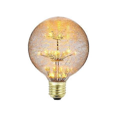 Ampoule LED Fireword Moon RGB 2024, culot E27, blanc chaud, 3 W, 220/240 V, verre, E27, 3,00 W, 230,00