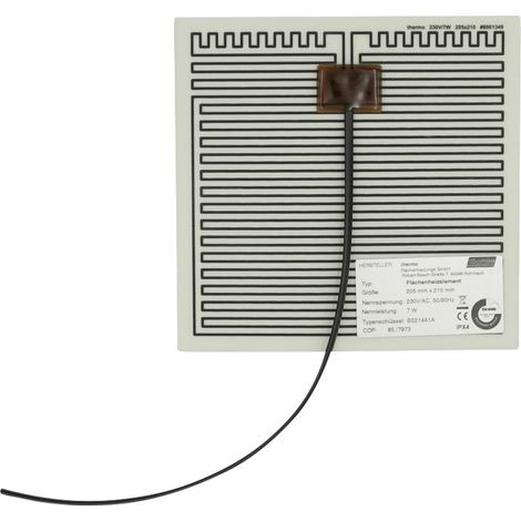 Thermo TECH Feuille chauffante 230 V/AC, 230 V/DC 7 W Indice de protection IPX4 (L x l) 210 mm x 205