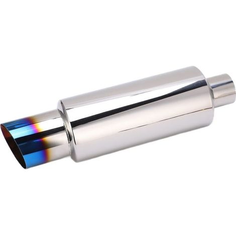 Quiet exhaust stainless steel 2 inches input 3 inches output Cotton insonorisant Improvement of the performance engine - 3poSortie