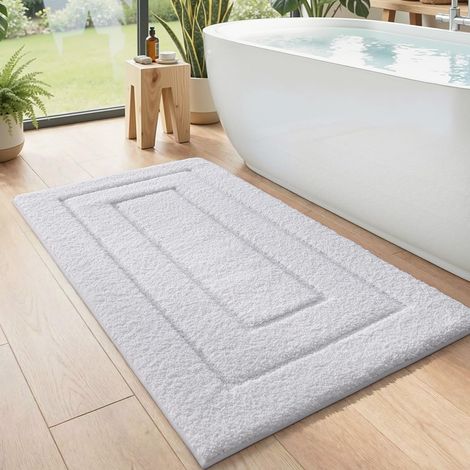 1 Tapis De Bain Antidérapant 60x110 Cm Microfibre Absorbant Lavable Pour Douche (1/5)