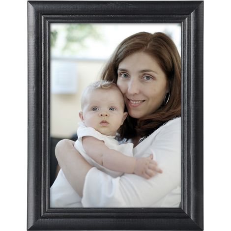 WOLTU Cadre photo en bois et vitre, Cadre photo de style Artos, Façade en verre, 30x45cm environ, Noir (1/4)