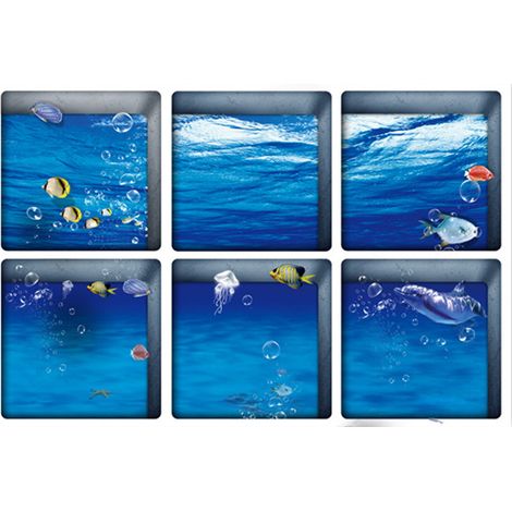 Autocollants antidérapants pour baignoire, motif plage-Autocollants décoratifs pour baignoire