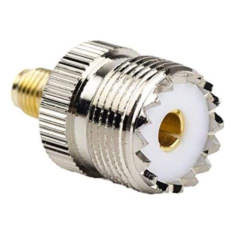 Adaptateur coaxial RF SMA Femelle vers UHF Femelle SO-239 SO239 Compatible with radios Baofeng UV5R et GT3-TP PL259 vers antenne de Station de Base (1 pièce)