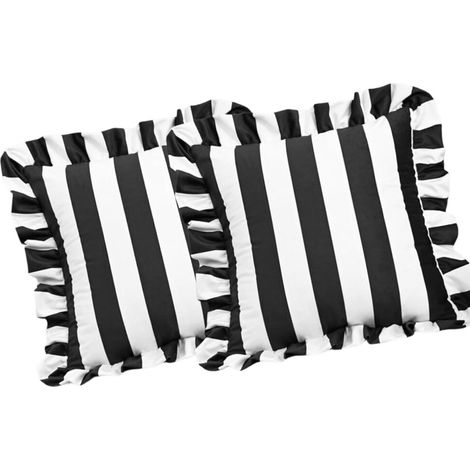 Wasserdichter Outdoor-Kissenbezug, 1 Paar, 45 cm, Schwarz