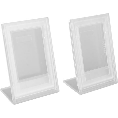 Lot de 2 cadres photo en forme de L autoportants pour Mini 12, 11, 9, 8 et 7 pouces (EVO), cadre photo incliné transparent de 3 pouces. (1/5)