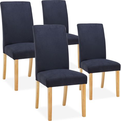 Lot de 4 chaises Rosie velours côtelé Noir (1/5)