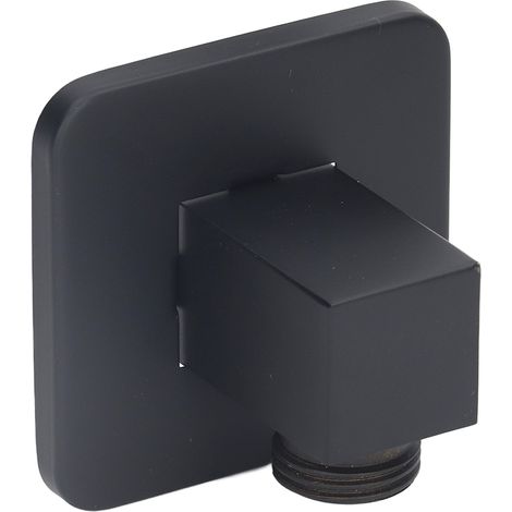 Support de pommeau de douche encastrable, étanche, orientable, fixation murale pour accessoire de douche, noir (1/5)
