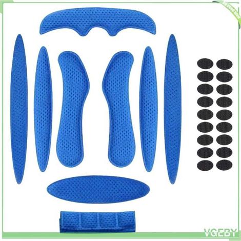 Fafeicy Doublure en éponge de casque Ensemble De Remplacement Universel Pour Coussinets En Mousse De Casque sport velo Noir Bleu (1/5)