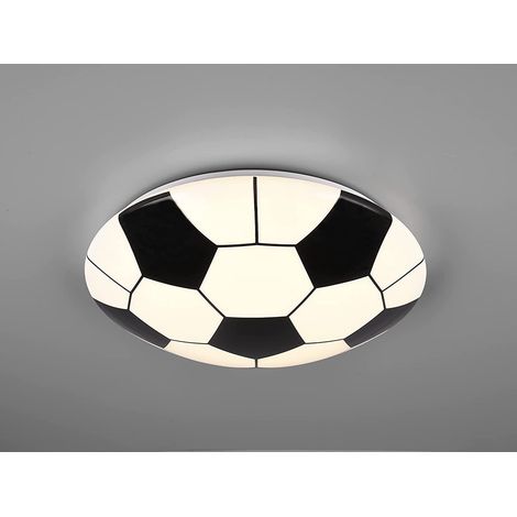 LED Deckenleuchte KLOPPI Schwarz/Weiß Fussball Design, Ø 36cm (1/5)