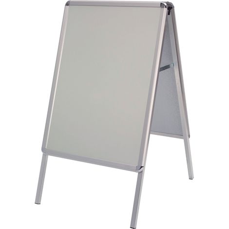Panneau de trottoir aluminium argent 2 x DIN A1 pour le domaine extérieur anodisé