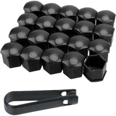 20 Pièces Capuchons d'écrous de Roue pour écrous de Ø 19 mm, Couvre écrous de Roue pour Conversion Automobile, Couvre Verrous Universel pour Conversion Automobile avec Outil (1/4)