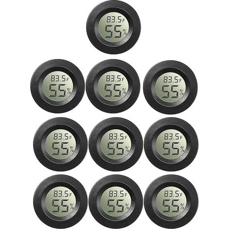 10er-Pack Mini-Hygrometer, Thermometer, digitales LCD-Display für Gewächshaus, Reptilien-Inkubator - Max (1/5)