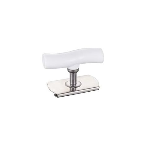 Apribarattoli, apricoperchi e apribottiglie regolabile in acciaio inox, accessori da cucina, apriscatole 3-9,5 cm (bianco) - Crezuo