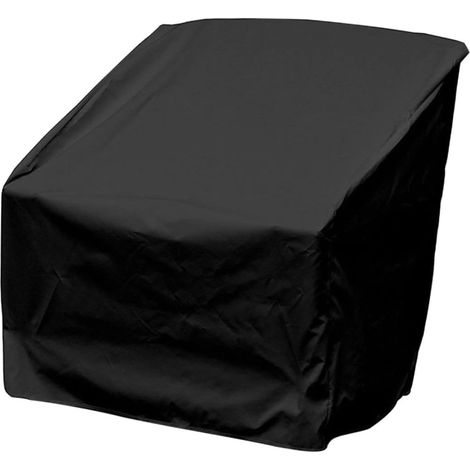 Wetterfeste Korbstuhlhülle, klassisches Design, grau, 64 x 64 x 70/120 cm, schwarz