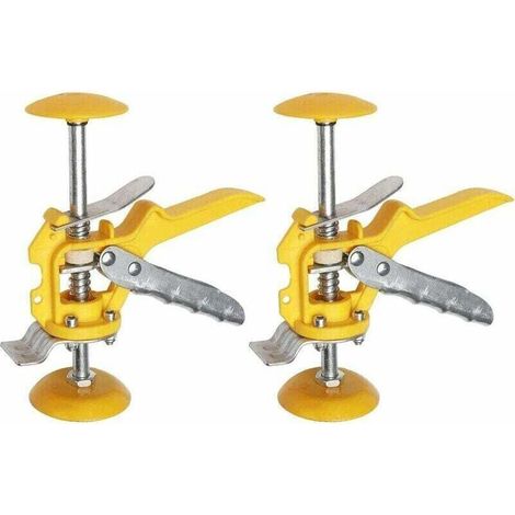 2pcs Leveler Leveler Leveler Outil de nivellement de carrelage auxiliaire Outil de nivellement mural Hauteur supérieure Métal PP, Système de nivellement mural Localisateur de carrelage en céramique (1/4)