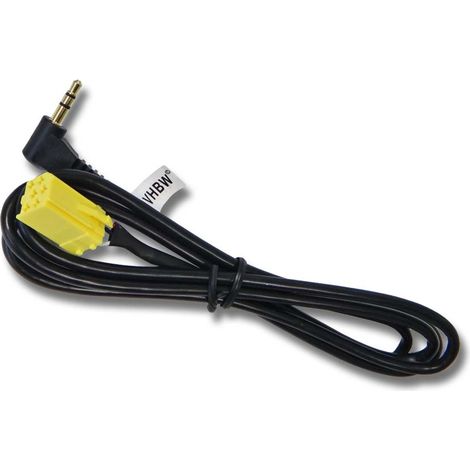 vhbw AUX Audio Adapter Cable Radio (120 cm) compatible with Smart ForTwo MY2007+ 451 Car, Car Radio