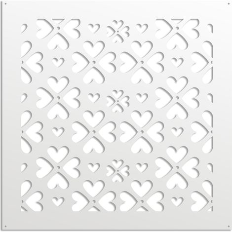 LOVE ME - Pannello in PVC traforato - Parasole - Misura: 48x48 cm - Colore: bianco (1/3)