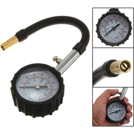 Manómetro de presión de neumáticos, manómetro de inflado de aire para neumáticos, 0-100 PSI, para coche o motocicleta. (1/4)